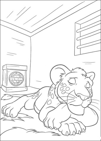 Ryan In His Cage  Coloring Page